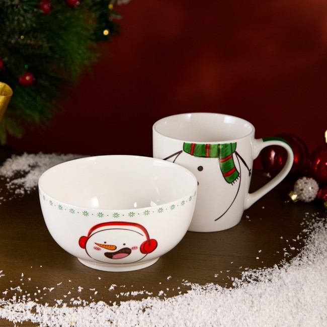 Набор посуды lefard "снеговик" 2 пр. (кружка 360мл, салатник 500мл) Lefard (260-1066) Набор посуды lefard "снеговик" 2 пр. (кружка 360мл, салатник 500мл) Lefard (260-1066)