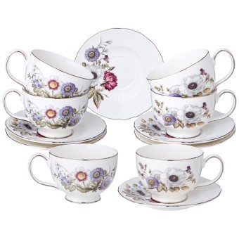 Чайный набор lefard "bouquet" на 6 пер. 12 пр. 280 мл Lefard (590-639) Чайный набор lefard "bouquet" на 6 пер. 12 пр. 280 мл Lefard (590-639)