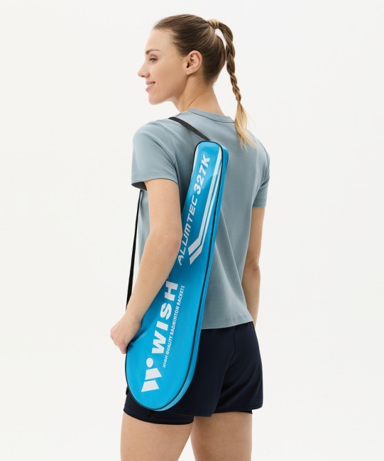 Набор для бадминтона WISH Alumtec 327, 2 ракетки, 2 волана, оранжевый/синий (1585198) Набор для бадминтона WISH Alumtec 327, 2 ракетки, 2 волана, оранжевый/синий (1585198)