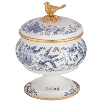 Сахарница lefard эмалированная на ножке, серия royal garden, 0,85л Lefard (950-678)