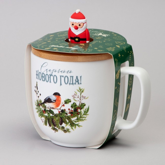 Кружка lefard winter story 390мл с бамбуковой крышкой мал.уп.=6шт Lefard (756-469)