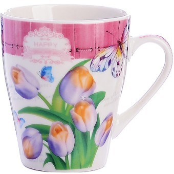 Кружка 340 мл Тюльпаны (мин. 4шт) LR (31240)