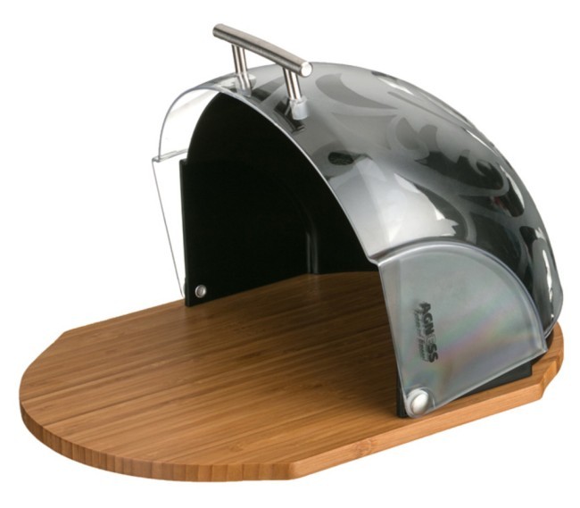 Хлебница agness "midnight" деревянная с комбинированной крышкой 36*26*20 см Agness (938-011)