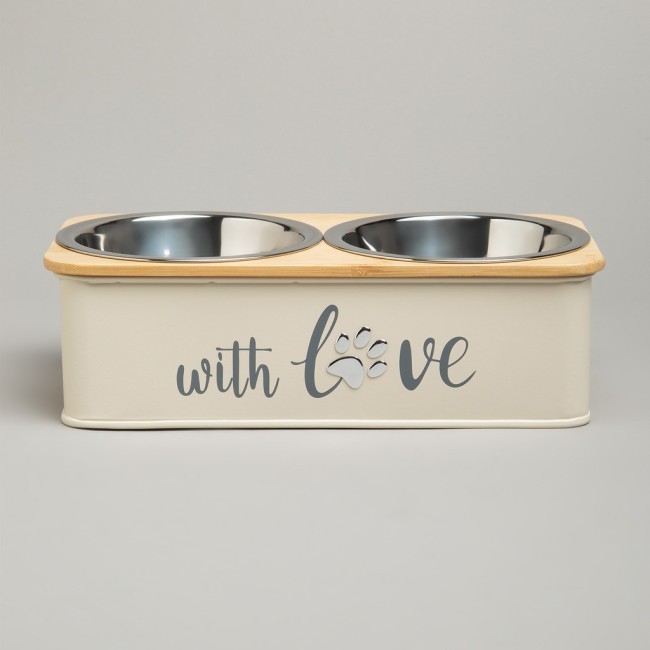 Миска agness для животных двойная на подставке, 25,5х13х7 см Agness (790-397)