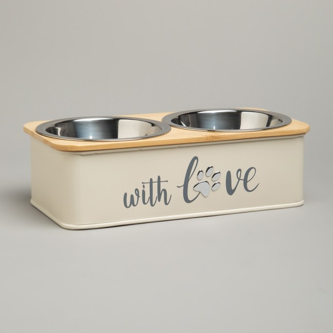 Миска agness для животных двойная на подставке, 25,5х13х7 см Agness (790-397)