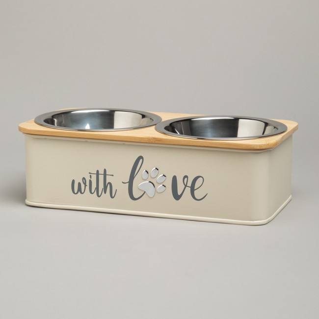 Миска agness для животных двойная на подставке, 25,5х13х7 см Agness (790-397)