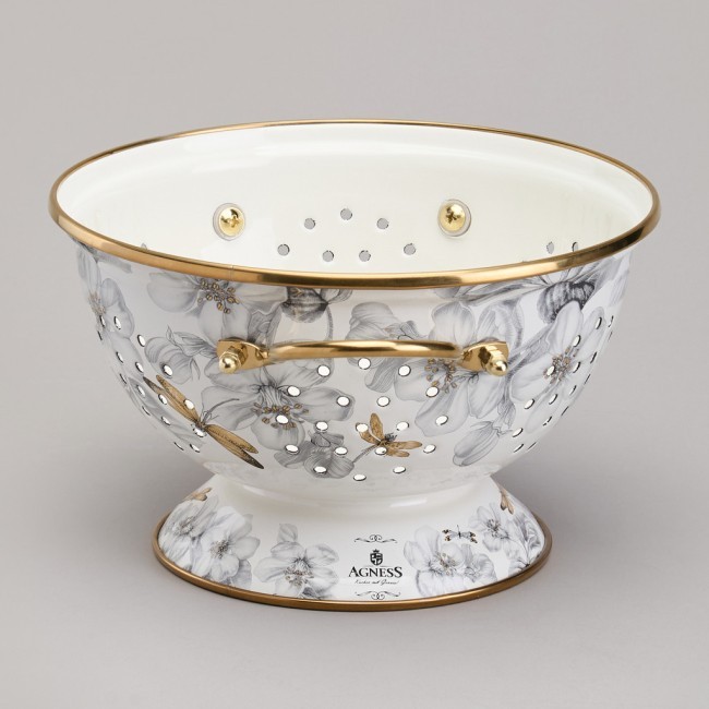 Дуршлаг agness эмалированный, серия яблоневый сад, 20см h=14см d=20см Agness (950-530) Дуршлаг agness эмалированный, серия яблоневый сад, 20см h=14см d=20см Agness (950-530)