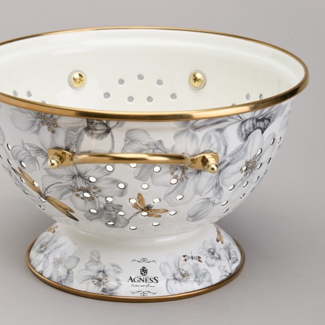 Дуршлаг agness эмалированный, серия яблоневый сад, 20см h=14см d=20см Agness (950-530) Дуршлаг agness эмалированный, серия яблоневый сад, 20см h=14см d=20см Agness (950-530)