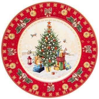 Тарелка обеденная lefard "елка" 27 см красная Lefard (85-1705)