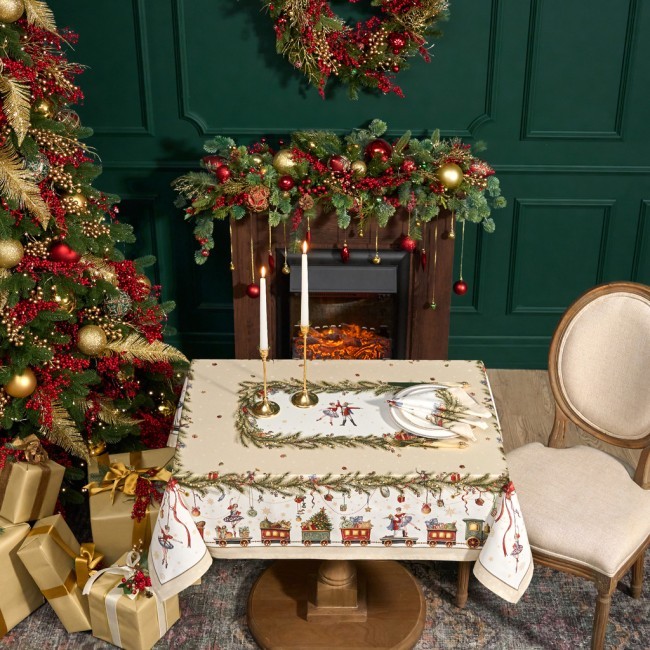 Скатерть "щелкунчик" 110х140см ,бежевый ,100% хлопок,твил Lefard (850-757-20)