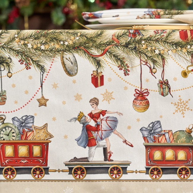 Скатерть "щелкунчик" 110х140см ,бежевый ,100% хлопок,твил Lefard (850-757-20)