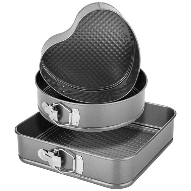 Набор форм для выпечки  из 3 шт.26*26*7,5/25*25*7,5/22*22*7,5 см. Agness (930-060)