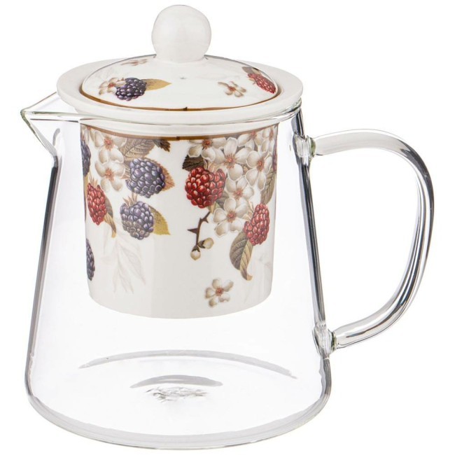 Чайник стеклянный с ситом  lefard "ежевика" 400 мл Lefard (104-860)