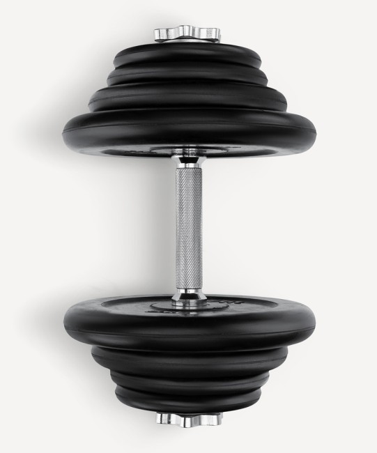 Гриф гантельный STARFIT BB-107 d=25 мм, металлический, хромированный, 45 см (1045081)