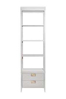 Шкаф-витрина открытый узкий с тумбой прикроватной с 2-мя ящиками (TT-00016858)