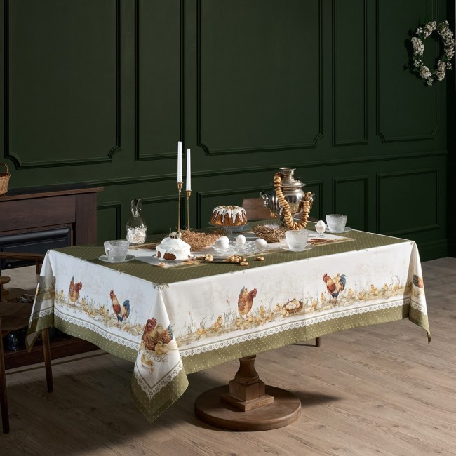 Скатерть "золотая курочка" 160х220см, 100% хлопок, твил с пропиткой Lefard (850-767-21) Скатерть "золотая курочка" 160х220см, 100% хлопок, твил с пропиткой Lefard (850-767-21)