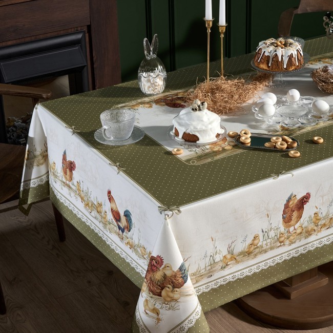Скатерть "золотая курочка" 160х220см, 100% хлопок, твил с пропиткой Lefard (850-767-21) Скатерть "золотая курочка" 160х220см, 100% хлопок, твил с пропиткой Lefard (850-767-21)