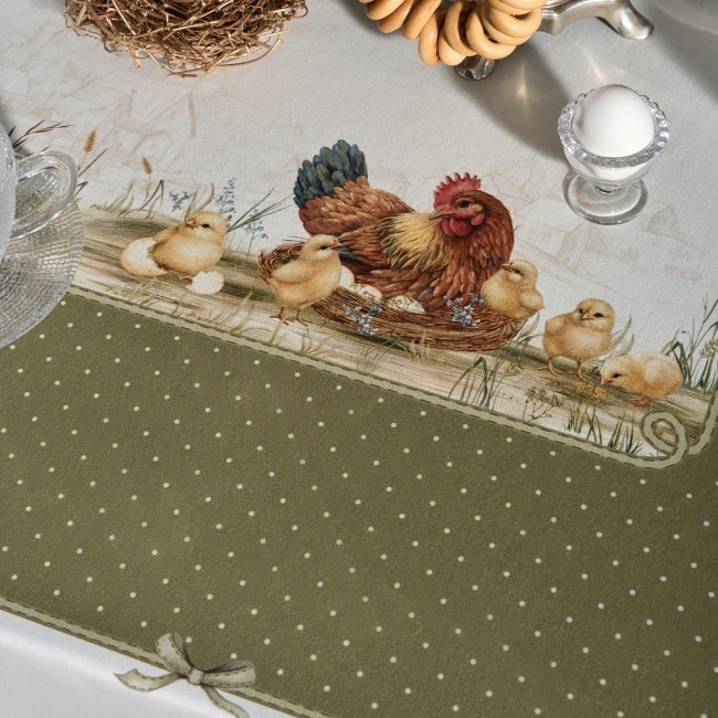 Скатерть "золотая курочка" 160х220см, 100% хлопок, твил с пропиткой Lefard (850-767-21) Скатерть "золотая курочка" 160х220см, 100% хлопок, твил с пропиткой Lefard (850-767-21)
