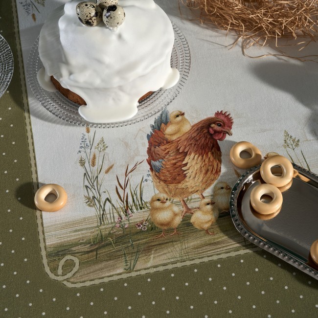 Скатерть "золотая курочка" 160х220см, 100% хлопок, твил с пропиткой Lefard (850-767-21) Скатерть "золотая курочка" 160х220см, 100% хлопок, твил с пропиткой Lefard (850-767-21)