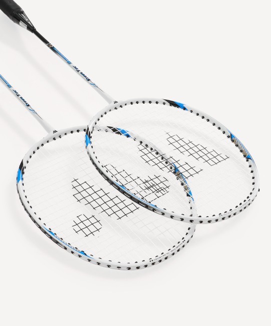 Набор для бадминтона WISH Steeltec 9, 2 ракетки, 2 волана, белый/синий (1585199)