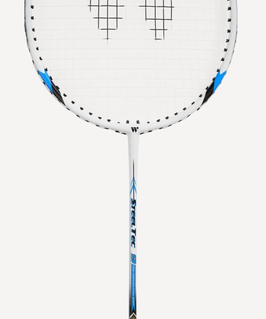 Набор для бадминтона WISH Steeltec 9, 2 ракетки, 2 волана, белый/синий (1585199)