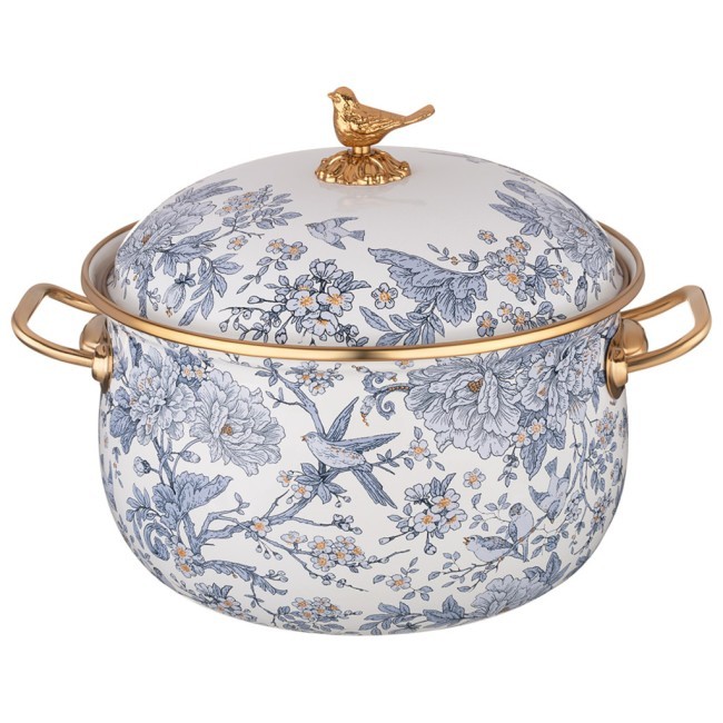 Кастрюля эмалированная lefard с крышкой, серия royal garden 4,8л, диа.22см подходит для индук.пл Lefard (950-674)