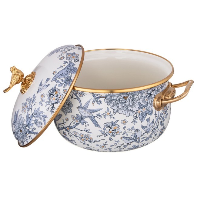 Кастрюля эмалированная lefard с крышкой, серия royal garden 4,8л, диа.22см подходит для индук.пл Lefard (950-674)