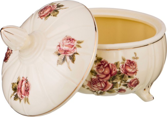 Сахарница "корейская роза" 12*12*13.5см 470мл Lefard (54-456)
