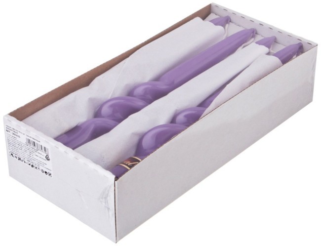 Набор свечей из 8 шт. 23,5/2,2 см. лакированный фиолетовый Adpal (348-635)