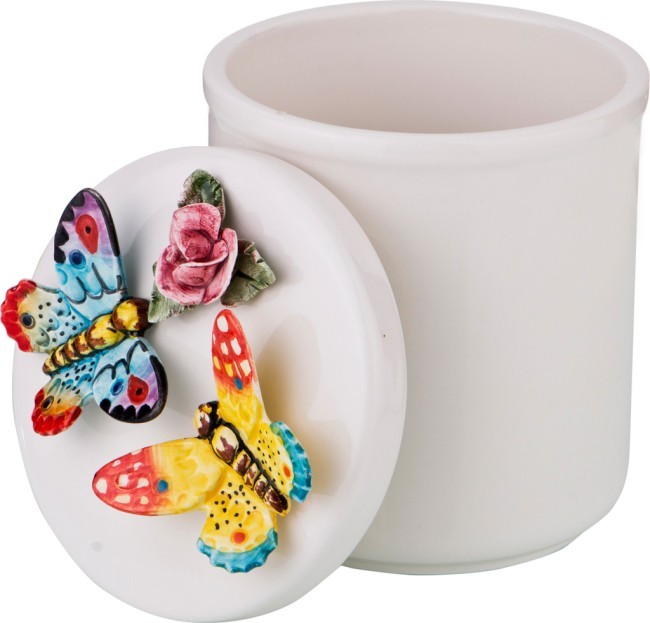 Емкость для сыпучих продуктов "бабочка" 900 мл диаметр=12 см высота=16 см Annaluma (628-641)