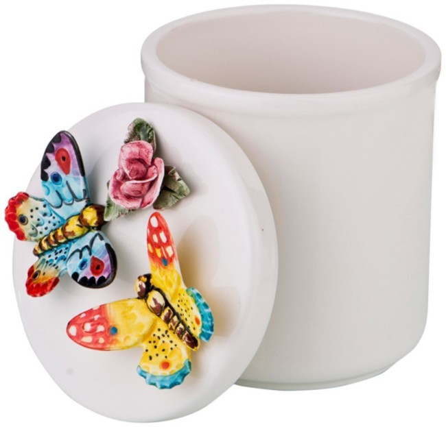 Емкость для сыпучих продуктов "бабочка" 900 мл диаметр=12 см высота=16 см Annaluma (628-641)