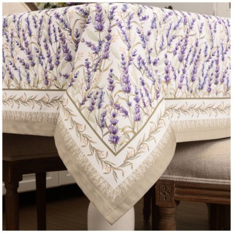 Скатерть "душа прованса" 140х180см ,белый, 100% хлопок,твил с пропиткой Lefard (850-735-23)