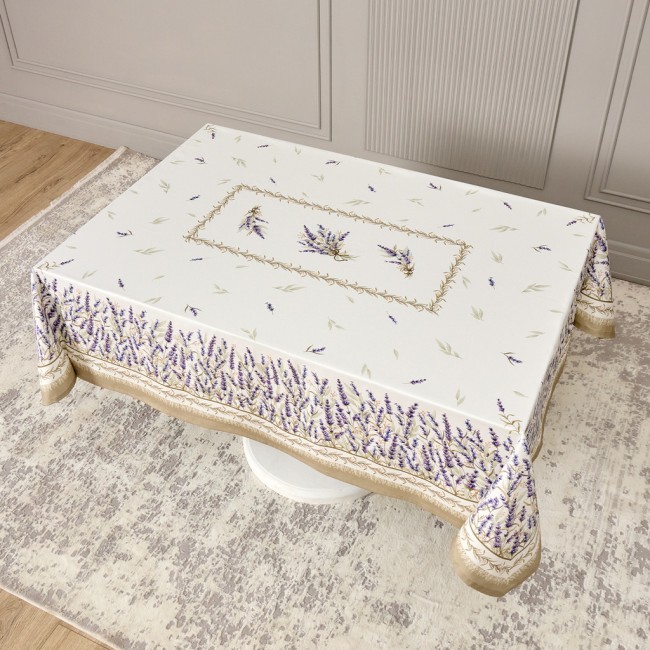 Скатерть "душа прованса" 140х180см ,белый, 100% хлопок,твил с пропиткой Lefard (850-735-23) Скатерть "душа прованса" 140х180см ,белый, 100% хлопок,твил с пропиткой Lefard (850-735-23)