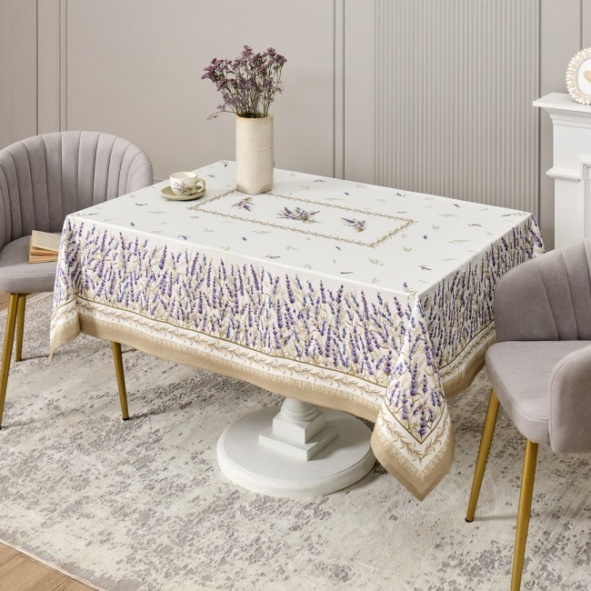 Скатерть "душа прованса" 140х180см ,белый, 100% хлопок,твил с пропиткой Lefard (850-735-23) Скатерть "душа прованса" 140х180см ,белый, 100% хлопок,твил с пропиткой Lefard (850-735-23)