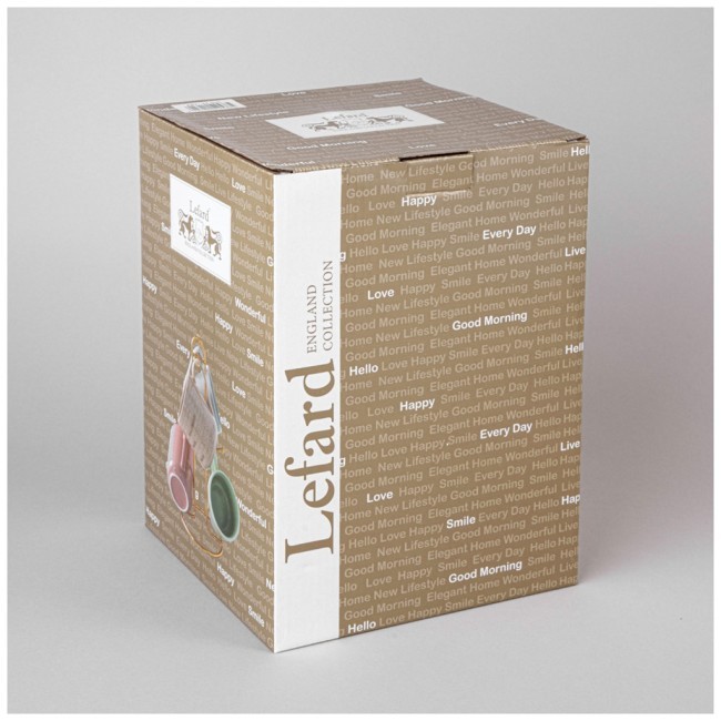 Набор кружек lefard "good morning" на металл. подставке 4 шт. 330 мл микс цветов Lefard (42-533) Набор кружек lefard "good morning" на металл. подставке 4 шт. 330 мл микс цветов Lefard (42-533)