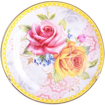 Кофейный сервиз"Розы"12пр,90мл,костяной фарфор LR(х16) " (25787)