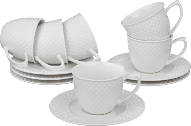 Кофейный набор lefard "диаманд" 12 пр. на 6 пер. 90 мл Lefard (359-326)