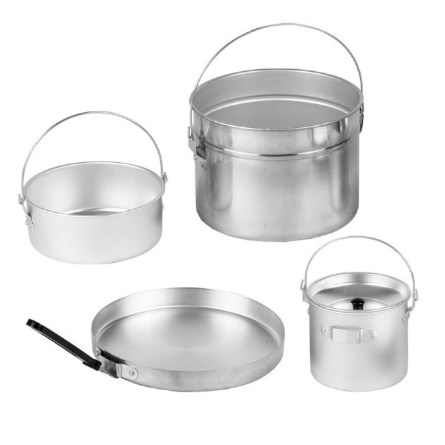 Набор туристической посуды Helios алюминий HS-NP 010048-00 (69920) Набор туристической посуды Helios алюминий HS-NP 010048-00 (69920)