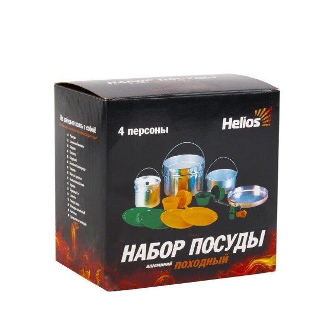 Набор туристической посуды Helios алюминий HS-NP 010048-00 (69920) Набор туристической посуды Helios алюминий HS-NP 010048-00 (69920)