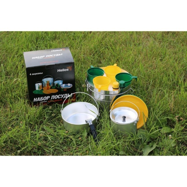 Набор туристической посуды Helios алюминий HS-NP 010048-00 (69920) Набор туристической посуды Helios алюминий HS-NP 010048-00 (69920)