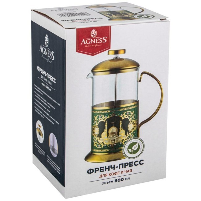 Френч-пресс agness "сура" 600 мл Agness (894-110)