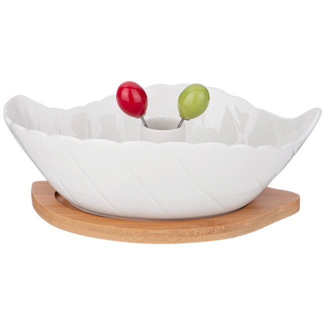 Салатник lefard "native" в форме листа 550 мл 22,3*13,5*6,9 см на дер.подставке 2 вилочки (кор=16наб Lefard (474-218) Салатник lefard "native" в форме листа 550 мл 22,3*13,5*6,9 см на дер.подставке 2 вилочки (кор=16наб Lefard (474-218)