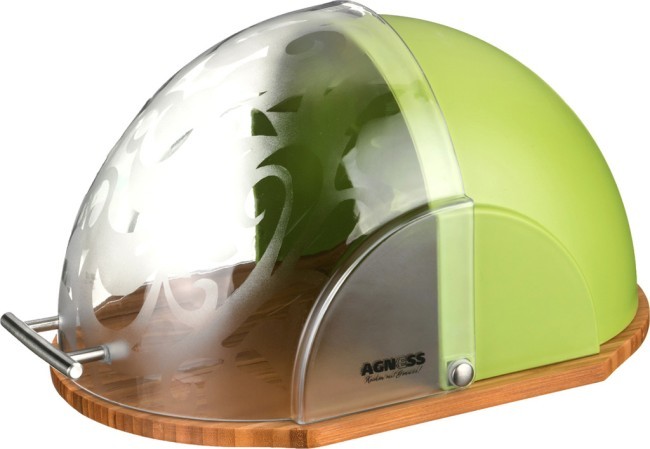 Хлебница agness "fresh"деревянная с комбинированной крышкой 36*26*20 см Agness (938-012)