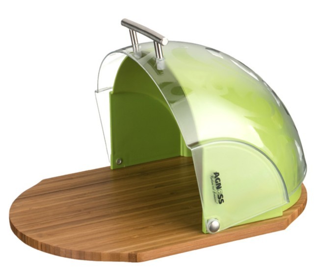 Хлебница agness "fresh"деревянная с комбинированной крышкой 36*26*20 см Agness (938-012)