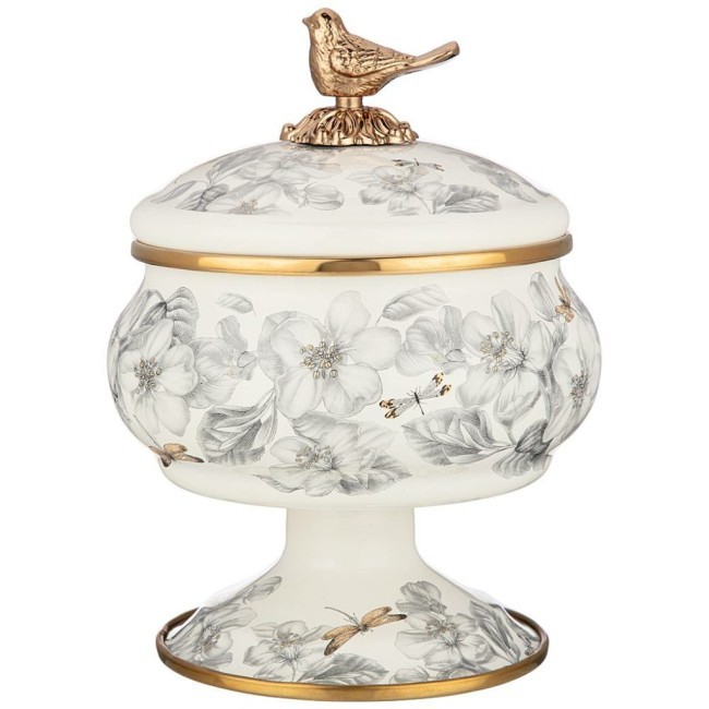 Сахарница agness эмалированная на ножке, серия яблоневый сад, 0,85л Agness (950-535)