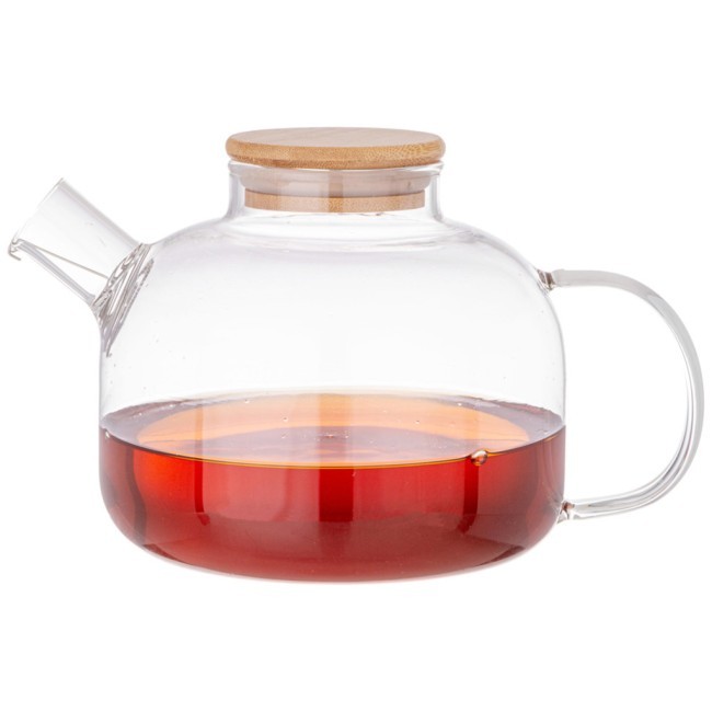 Чайник заварочный 1300 мл. с бамбуковой крышкой Agness (887-252)