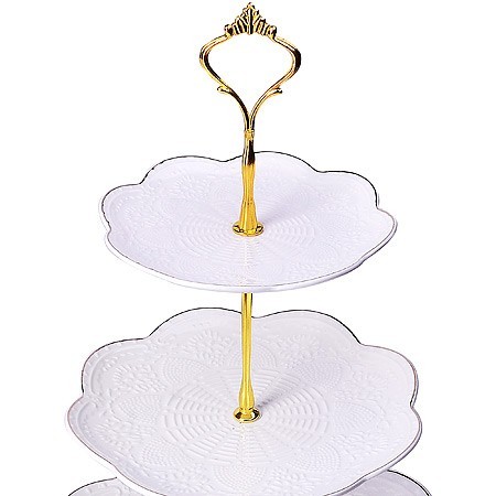 Конфетница 3ярус 15-19,5-25см фарфор LR (60005)