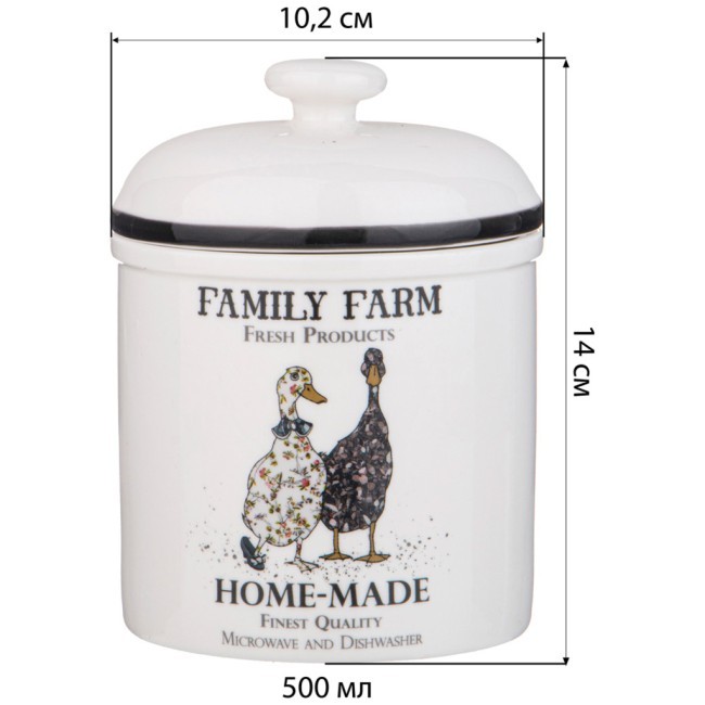 Банка lefard "family farm" 500 мл 14 см Lefard (263-1283)