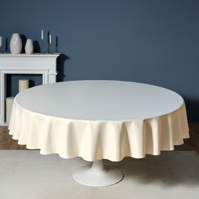 Скатерть  d220 cm круглая, "феерия. золото", цвет: бежевый,  полиэстер 100% Lefard (986-003-26)