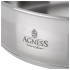 Сковорода agness professional 22х6 см, 2,1 л высококачественная нерж сталь 18/10 индукционное дно Agness (914-317)